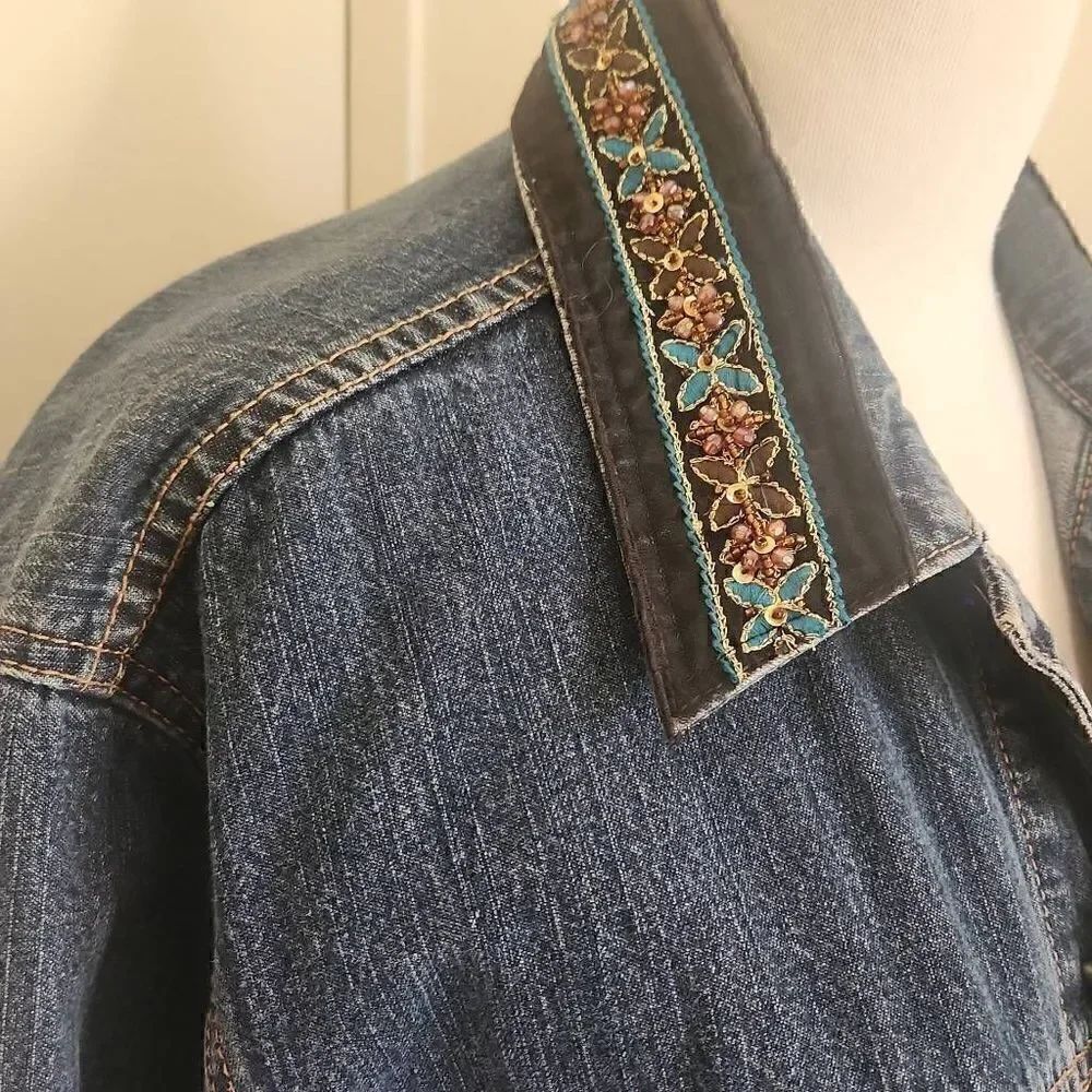 High Sierra Custom Upcycled Denim Jacket, - Picture 5 of 11